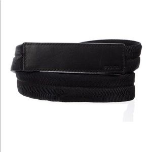 Prada nylon black belt medium